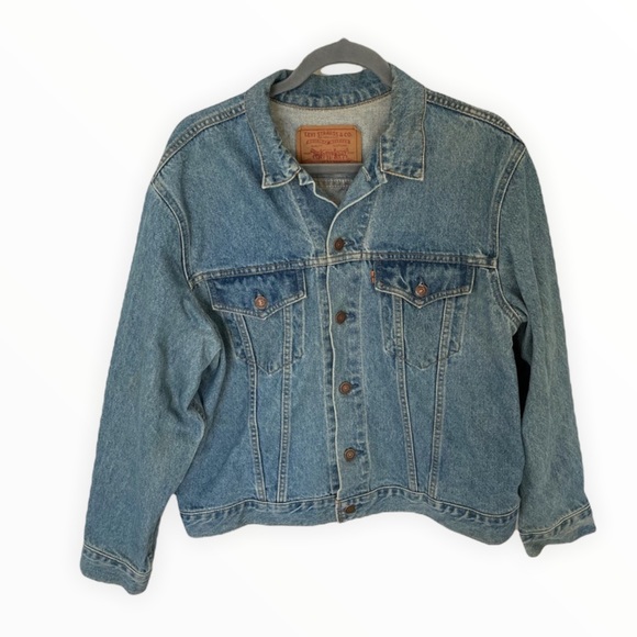 Levi's Other - Levi’s 70’s orange tab denim trucker jacket type 3 vintage 44 blue button mens